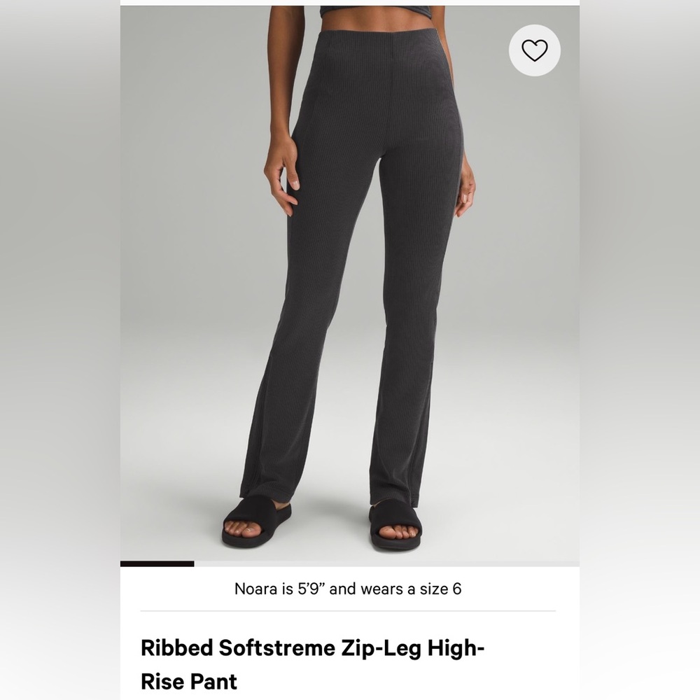 lululemon athletica Charcoal Ribbed Flare Pant